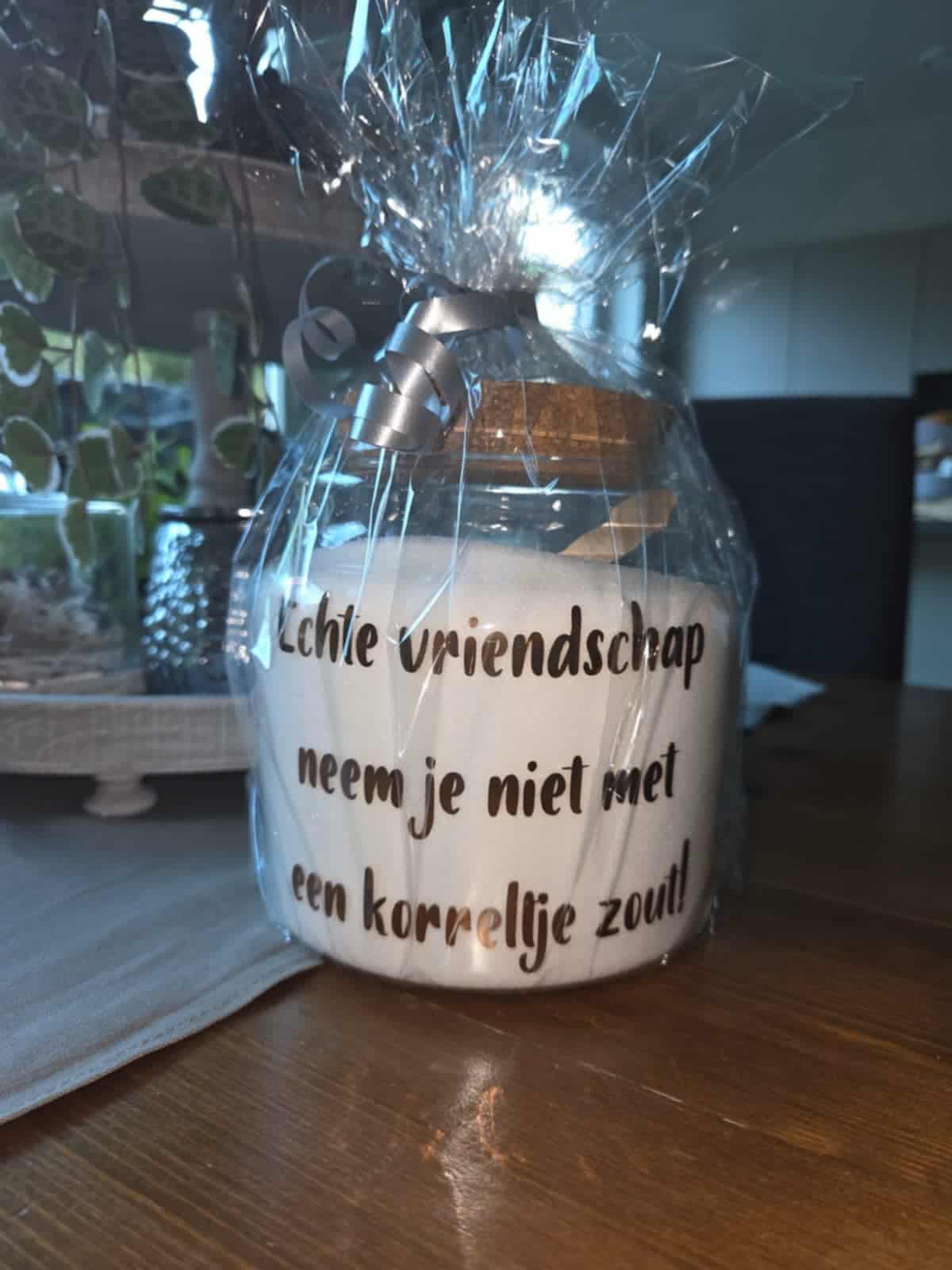 Bewaarpot 1.5l op 15cm met persoonlijke bedrukking exclusief vulling