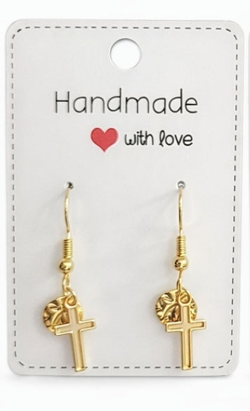 Communie oorbellen 'Golden cirkel'