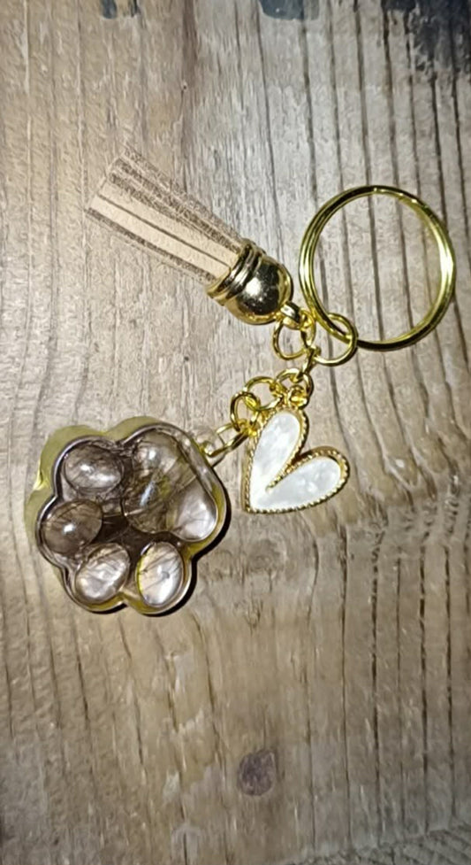 Sleutelhanger met haar van dierbaar huisdier