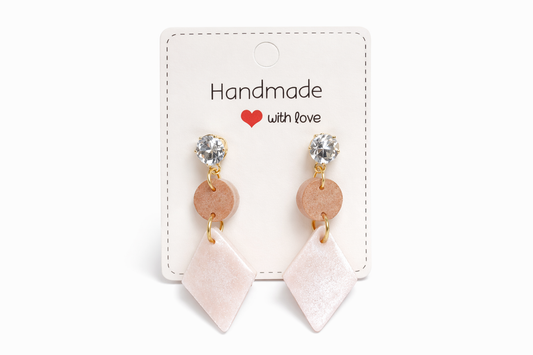 Oorbellen 'withe diamond'