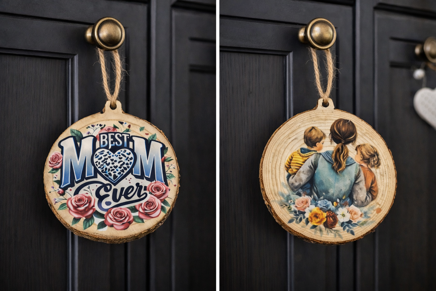 Houten hangers 'mother love'