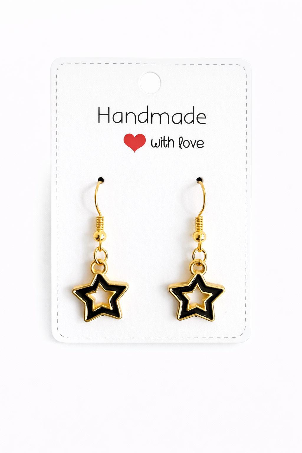 Oorbellen 'Black star'