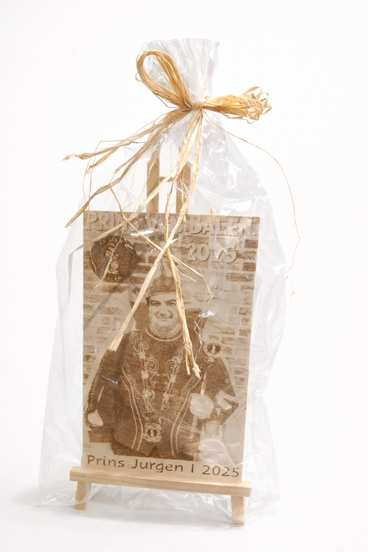 Foto op hout met schildersezel