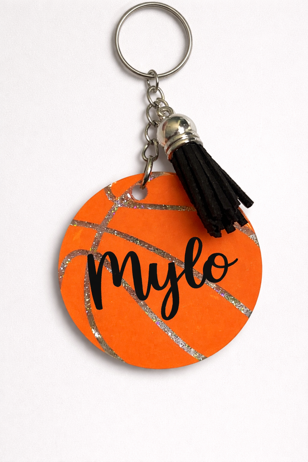 Sleutelhanger basketbal met naam