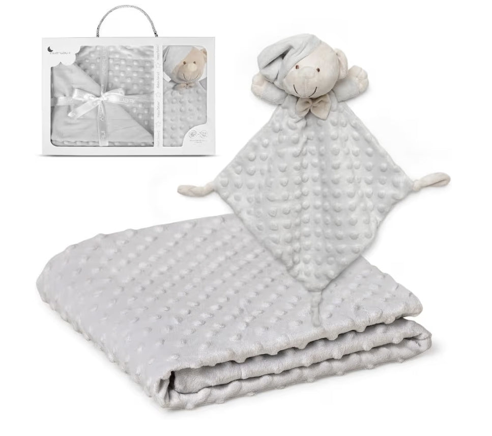Gepersonaliseerd babydeken met knuffel